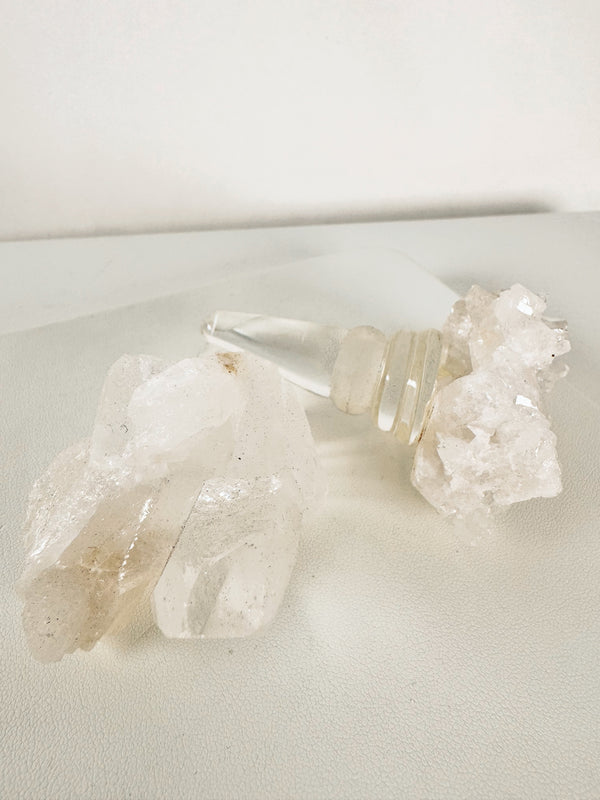 BRAZILIAN GEMSTONES WINE STOPPERS (AMETHYST & CRYSTAL QUARTZ)