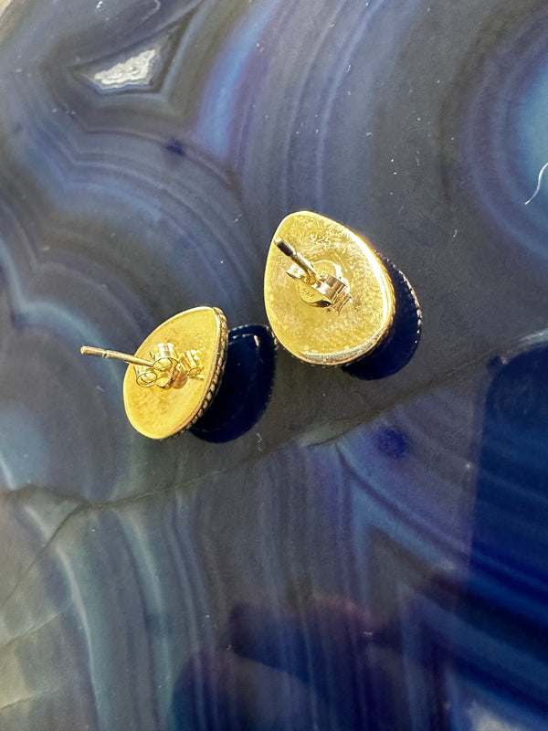 BLUE KYANITE DROP STUDS
