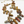 Load image into Gallery viewer, STATEMENT HESPERA BESPOKE JASPER AND GOLD VERMEIL POINTERS LION’S MANE 🦁 NECKLACE 23-28" (AM 14)
